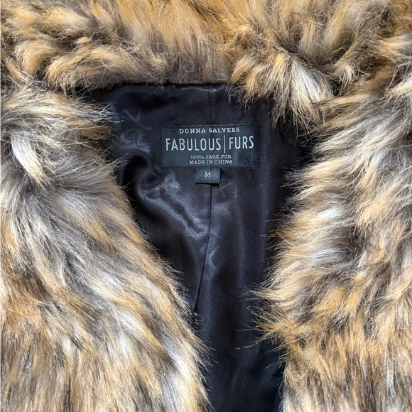 Donna Salyers Fabulous-Furs Faux Fur Animal Print Jacket - Size Medium - Picture 4 of 11